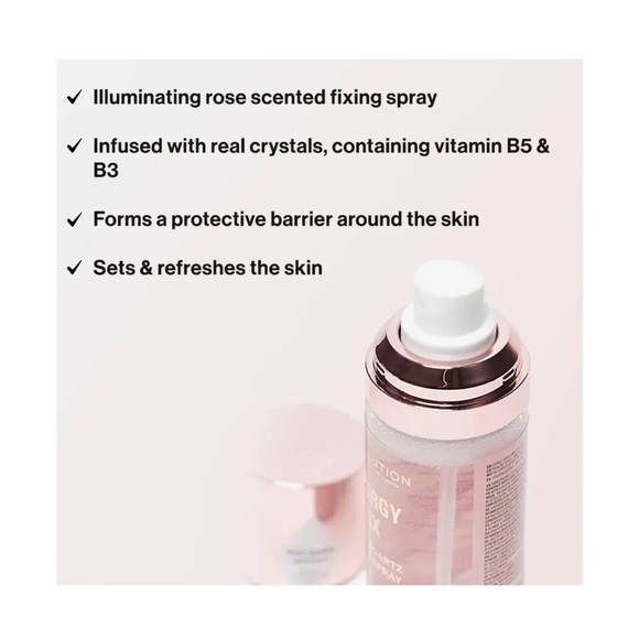 Makeup Revolution Rose Quartz Energy Fix Spray - Picture 5 of 7